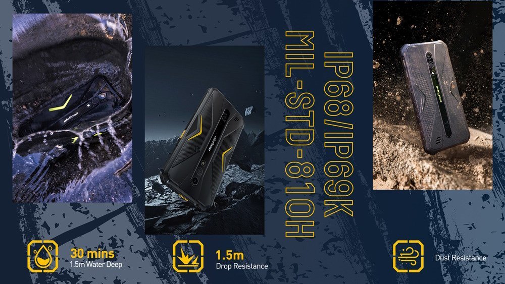 ULEFONE smartphone Armor X12 Pro, 5.45", 4/64GB, 4860mAh, IP68/IP69K, μαύρο - Image 6