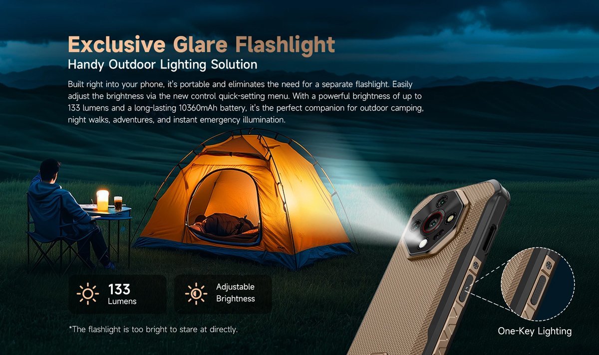 ULEFONE smartphone Armor X16 Pro, 6.56", 8/256GB, 5G, 10360mAh, IP68/IP69K/MIL-STD-810H, μαύρο - Image 4