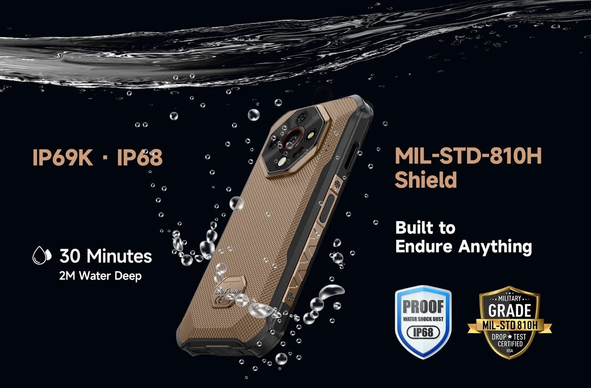 ULEFONE smartphone Armor X16 Pro, 6.56", 8/256GB, 5G, 10360mAh, IP68/IP69K/MIL-STD-810H, μαύρο - Image 13