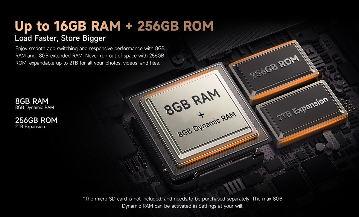 ULEFONE smartphone Armor X16 Pro, 6.56", 8/256GB, 5G, 10360mAh, IP68/IP69K/MIL-STD-810H, μαύρο - Image 16