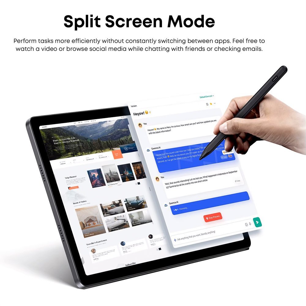 CHUWI tablet AuPad, 10.95", 8/128GB, 4G, Android 14, 7000mAh, γκρι - Image 6