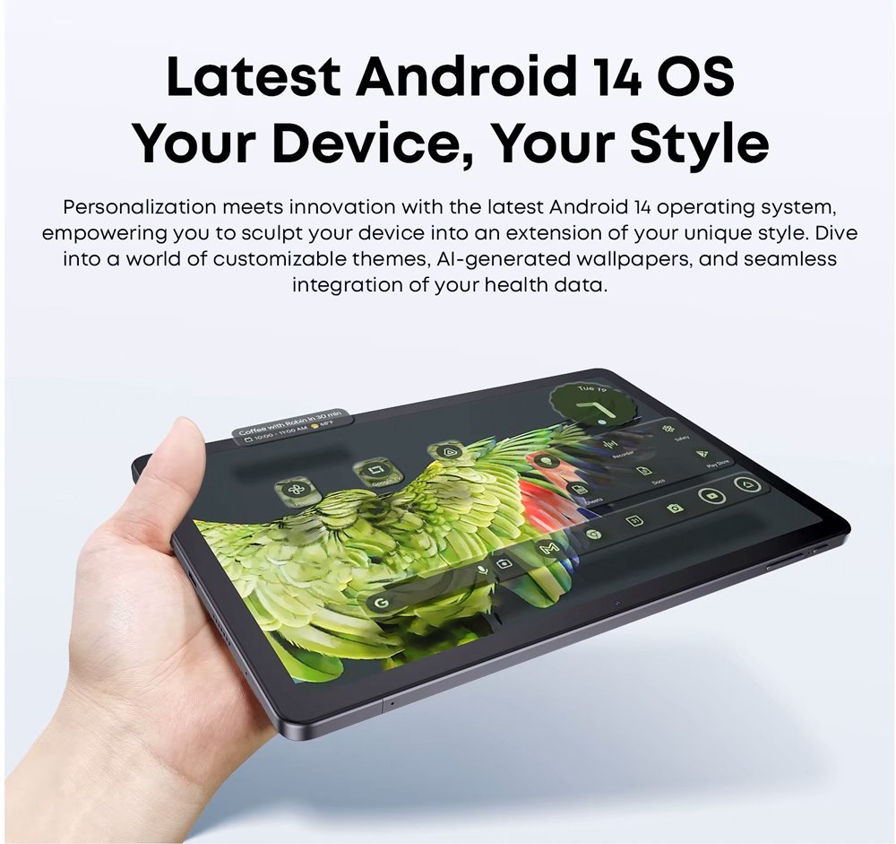 CHUWI tablet AuPad, 10.95", 8/128GB, 4G, Android 14, 7000mAh, γκρι - Image 8