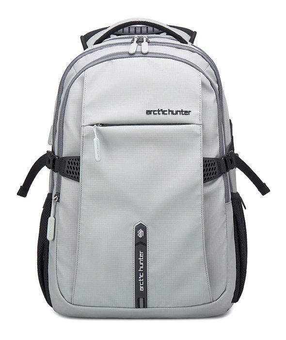 ARCTIC HUNTER τσάντα πλάτης B00388 με θήκη laptop 15.6", USB, 27L, γκρι