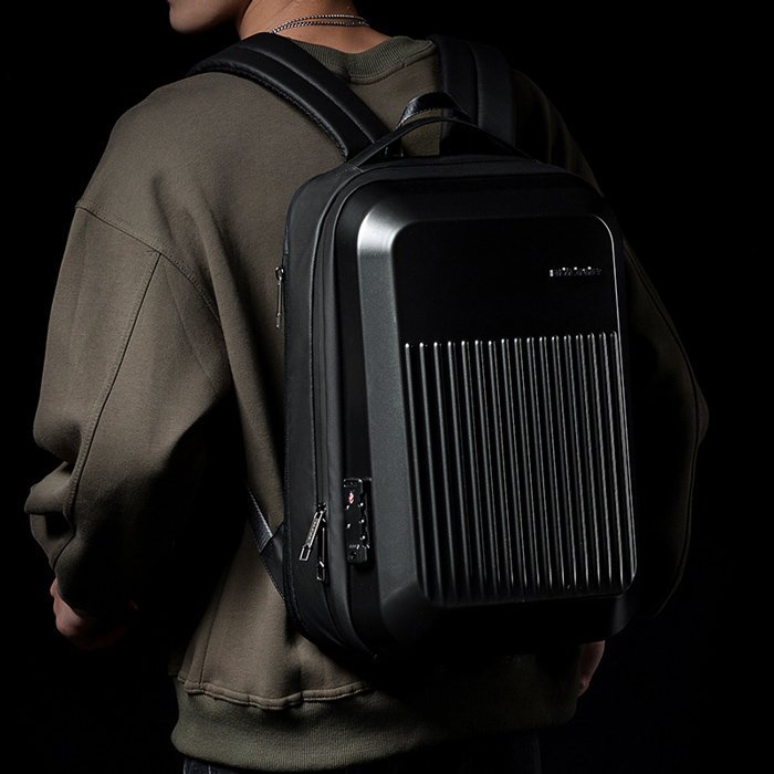 ARCTIC HUNTER τσάντα πλάτης με θήκη laptop 15.6", λουκέτο TSA, 22L, μαύρη - Image 6