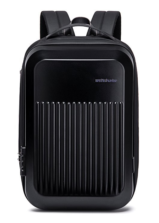 ARCTIC HUNTER τσάντα πλάτης  με θήκη laptop 15.6", λουκέτο TSA, 22L, μαύρη