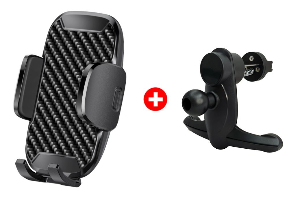 POWERTECH βάση smartphone για αεραγωγό αυτοκινήτου BNDL-0156, μαύρη