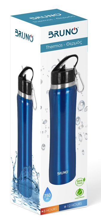 BRUNO θερμός BRN-0070, με καλαμάκι & γάντζο, anti-slip, 750ml, μπλε - Image 5
