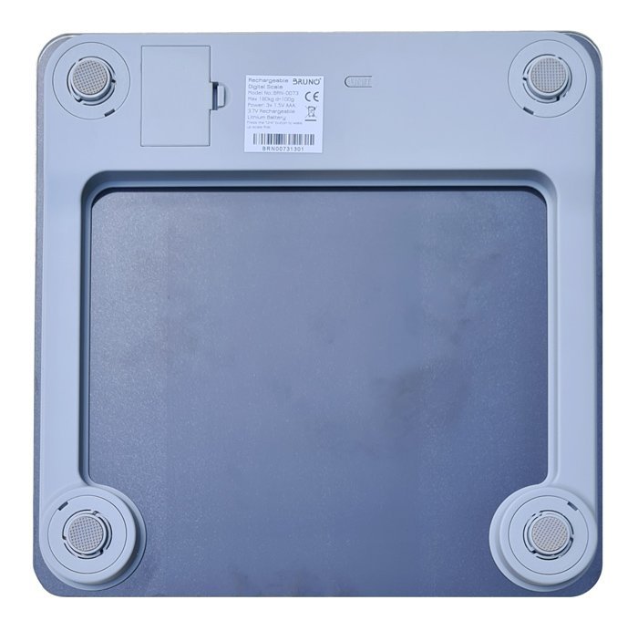 BRUNO ψηφιακή ζυγαριά BRN-0073, έως 180kg, επαναφορτιζόμενη, μπλε - Image 3