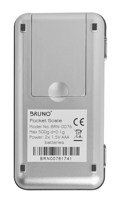BRUNO μίνι ζυγαριά ακριβείας BRN-0076, έως 500g, ασημί - Image 3