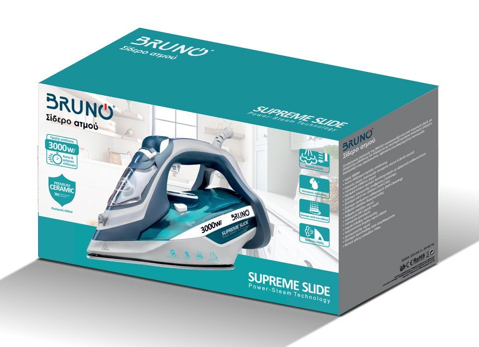 BRUNO σίδερο ατμού Supreme Slide BRN-0146 με κεραμική πλάκα, 3000W - Image 6