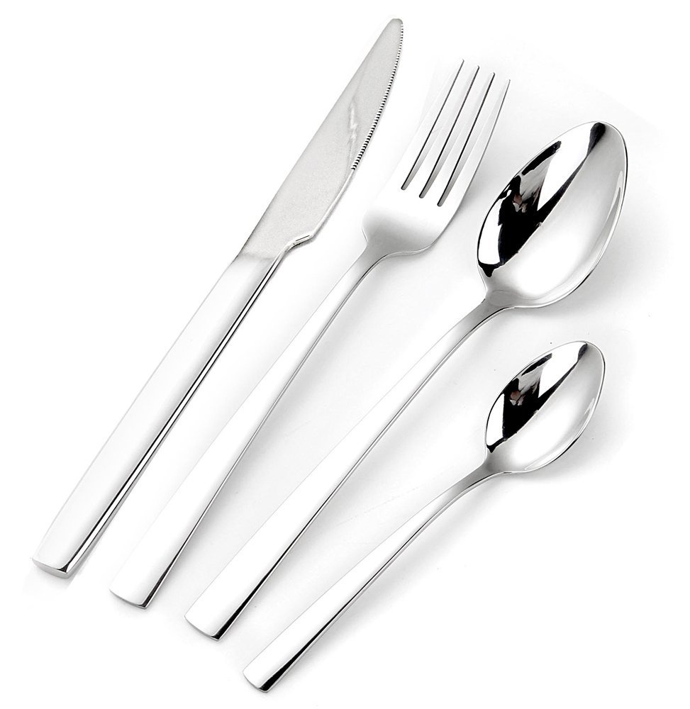 BRUNO σετ μαχαιροπίρουνα ανοξείδωτα Dioni, ασημί, 16τμχ