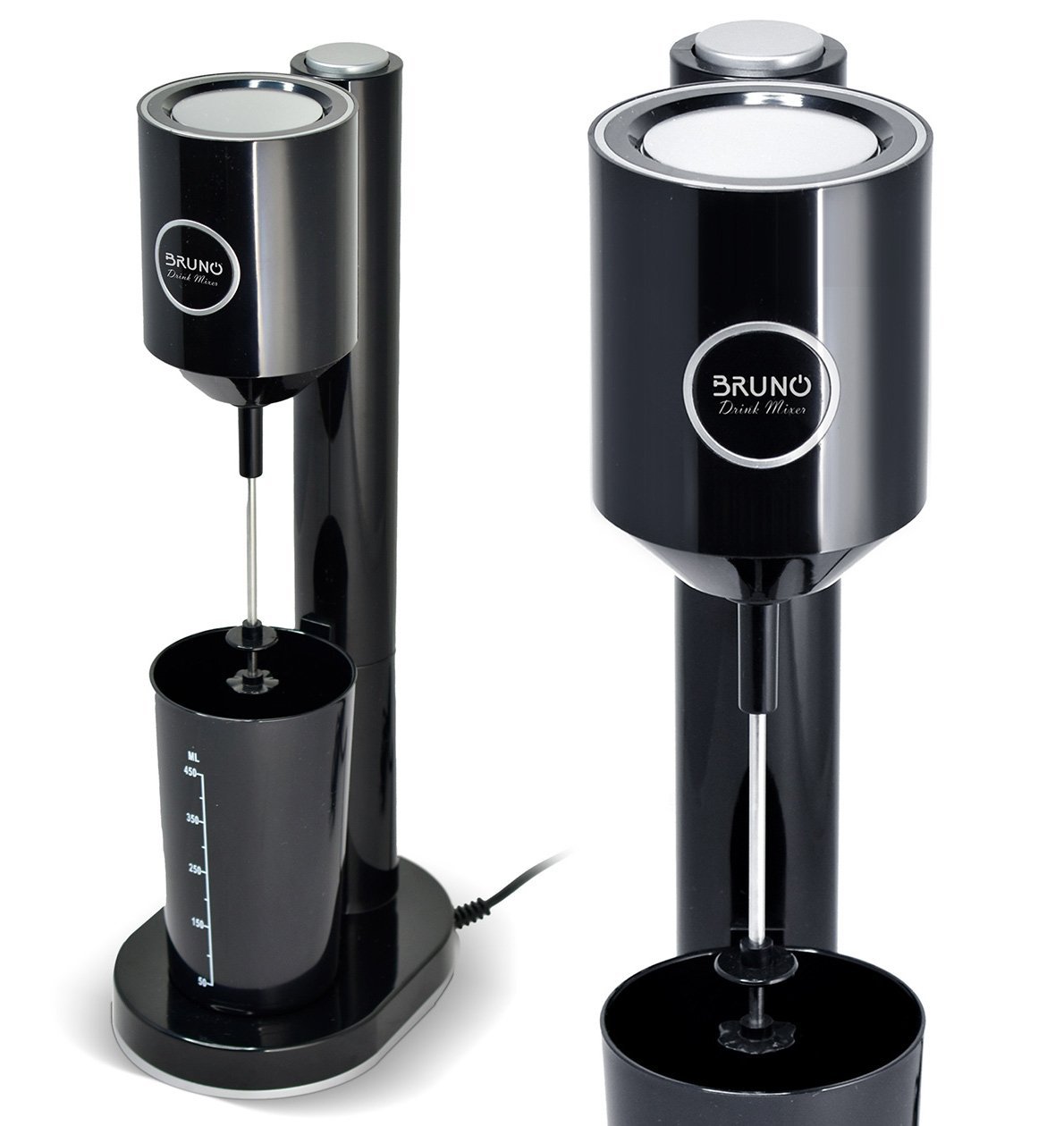 BRUNO φραπεδιέρα επιτραπέζια BRN-0183 100W με δοχείο 450ml, μαύρη