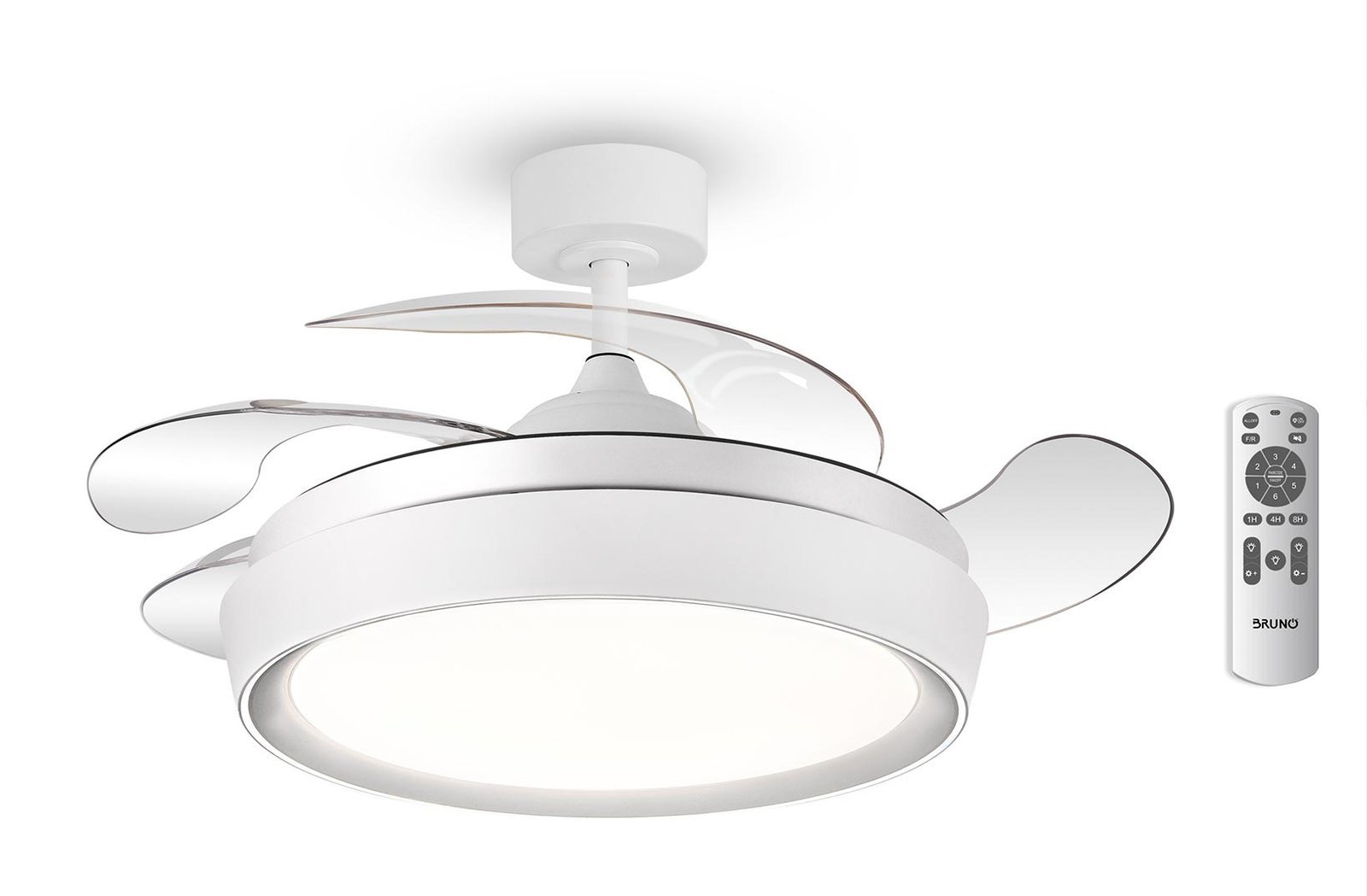BRUNO ανεμιστήρας οροφής με LED φως BRN-0227, AC 82W, 42", Φ107x47εκ, λευκός