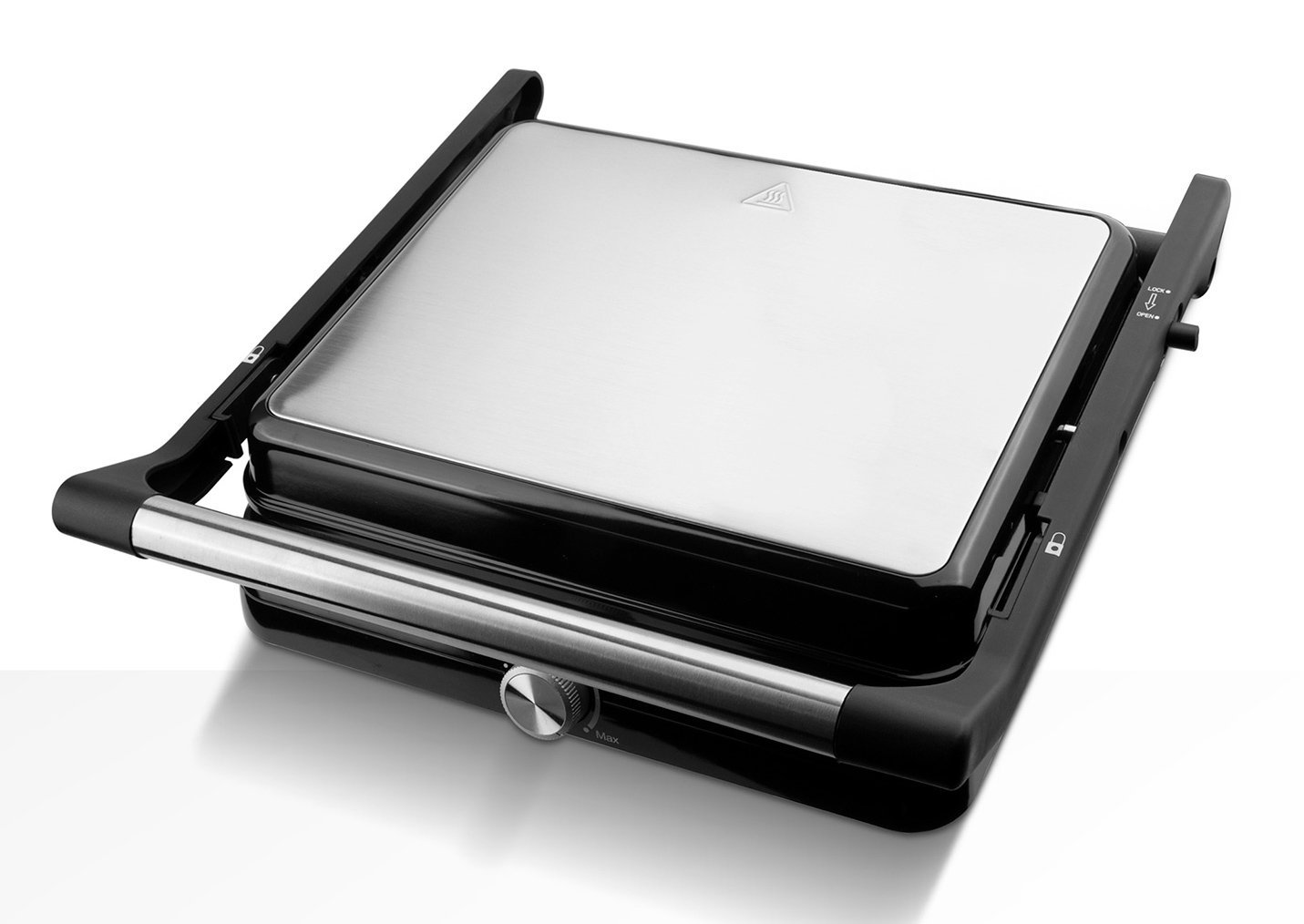 BRUNO γκριλιέρα BRN-0251, 2000W, με ρυθμιζόμενο θερμοστάτη, inox-μαύρη