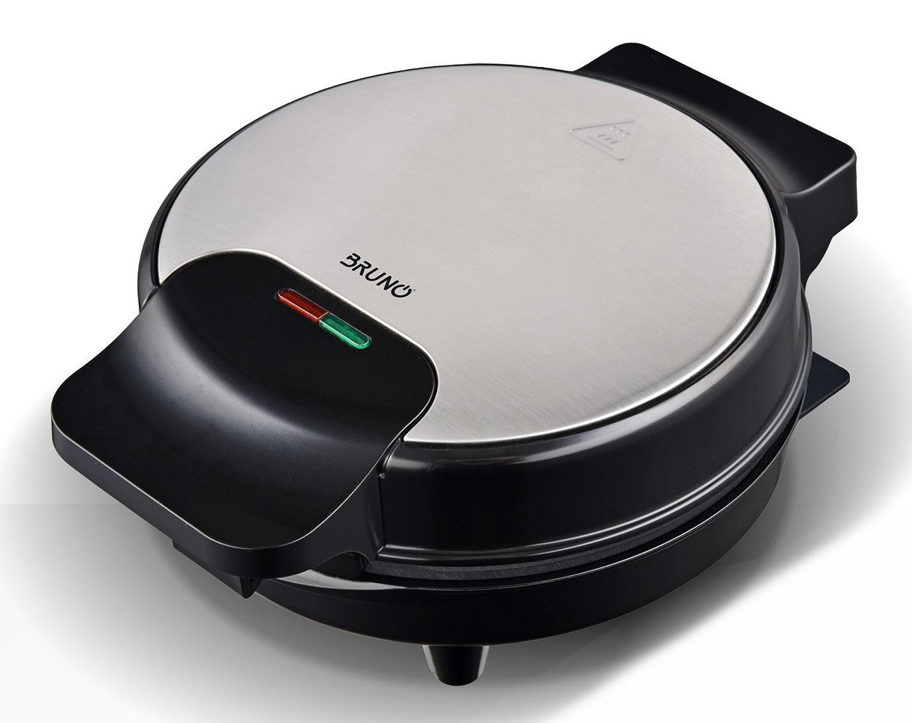 BRUNO βαφλιέρα BRN-0253, 1000W, στρόγγυλη 19εκ, βαθιά, inox-μαύρη