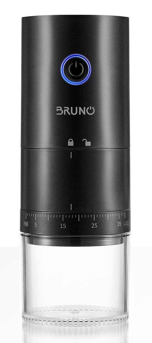 BRUNO ηλεκτρικός μύλος καφέ BRN-0256, επαναφορτιζόμενος, με 39 επίπεδα άλεσης, μαύρος