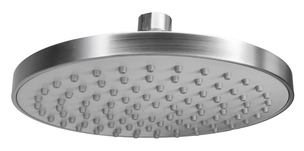 BRUNO κεφαλή ντους BRN-0267, πλαστική, στρογγυλή, Φ 20cm, ασημί