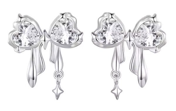 BAMOER σκουλαρίκια καρφωτά BSE1061 με κυβική ζιρκόνια, ασήμι 925, ασημί