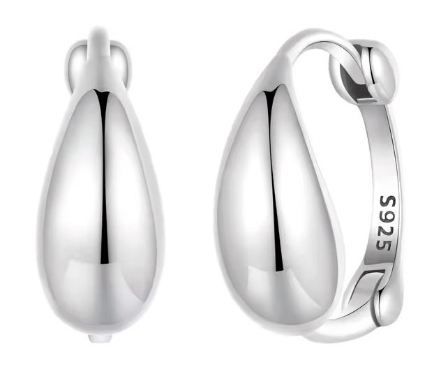 BAMOER σκουλαρίκια κρίκοι BSE1079, ασήμι 925, ασημί