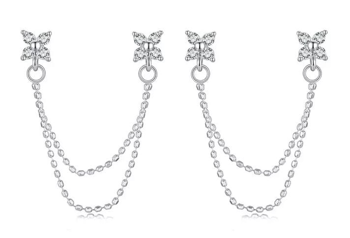 BAMOER σκουλαρίκια καρφωτά BSE1106 με κυβική ζιρκόνια, ασήμι 925, ασήμι