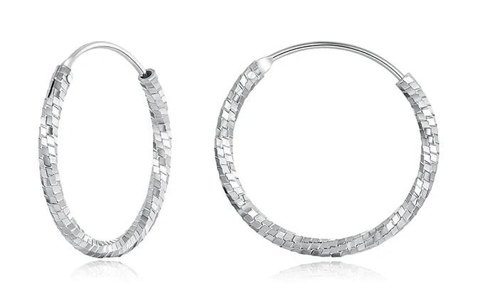 BAMOER σκουλαρίκια κρίκοι BSE1178-M, ασήμι 925, 2.1cm, ασημί