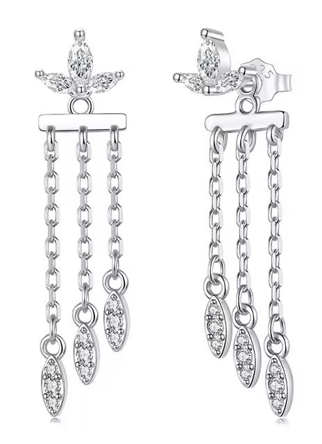 BAMOER σκουλαρίκια καρφωτά BSE1240 με κυβική ζιρκόνια, ασήμι 925, ασήμι