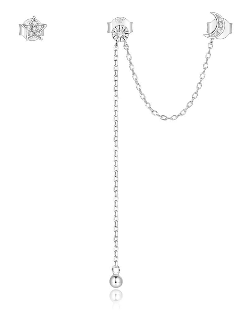 BAMOER σκουλαρίκια καρφωτά BSE431 με κυβική ζιρκόνια, ασήμι 925, ασήμι