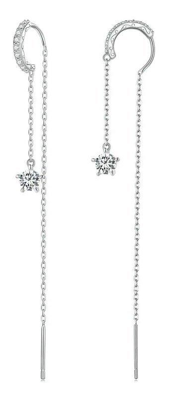 BAMOER σκουλαρίκια κρεμαστά BSE830 με κυβική ζιρκόνια, ασήμι 925, ασημί