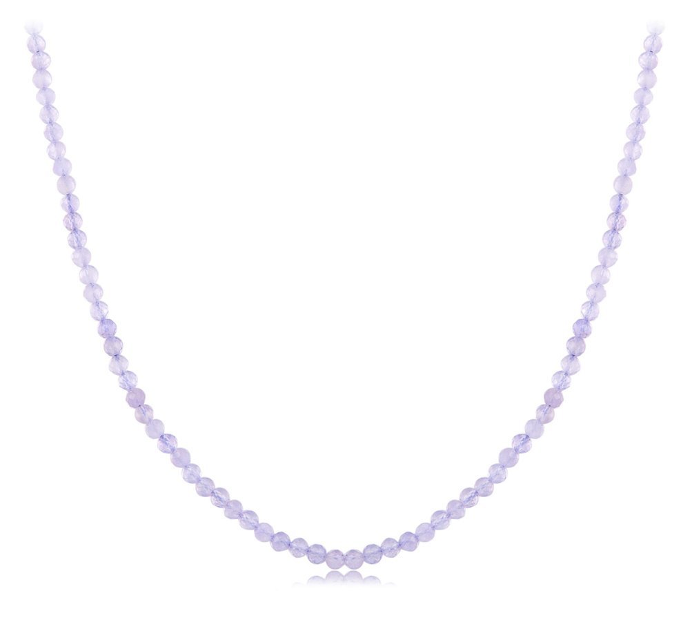 BAMOER κολιέ BSN431 με κρύσταλλα, ασήμι 925, μωβ