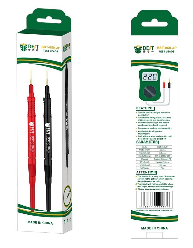 BEST ακροδέκτες πολυμέτρου BST-050-JP, 45mm, CAT III 2000V 20A - Image 6