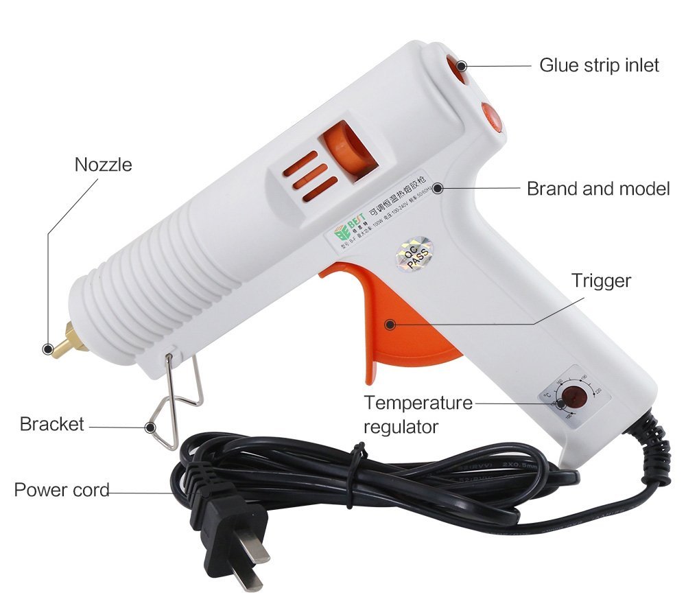 BEST πιστόλι θερμικής σιλικόνης BST-102B, 100W, ρυθμιζόμενη θερμοκρασία - Image 4