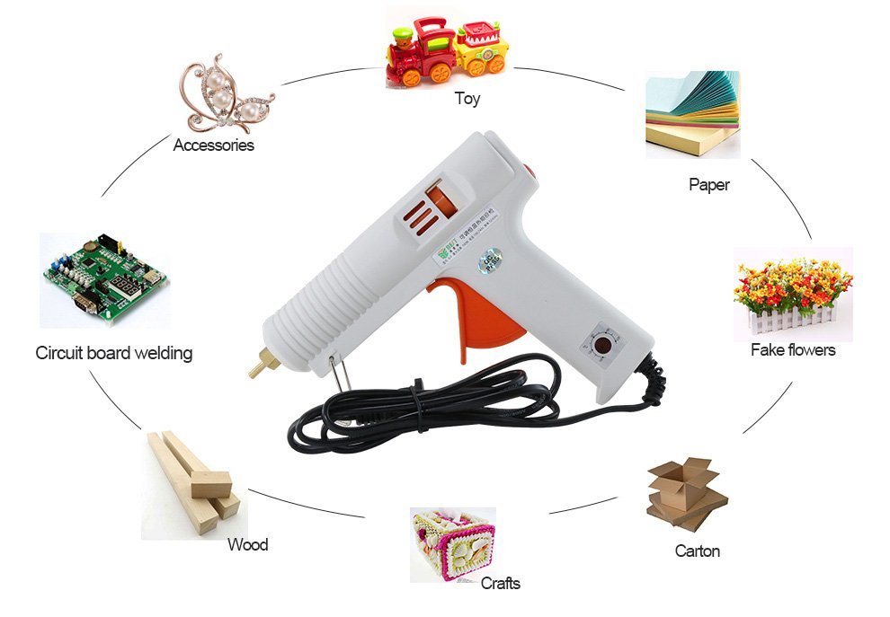 BEST πιστόλι θερμικής σιλικόνης BST-102B, 100W, ρυθμιζόμενη θερμοκρασία - Image 2