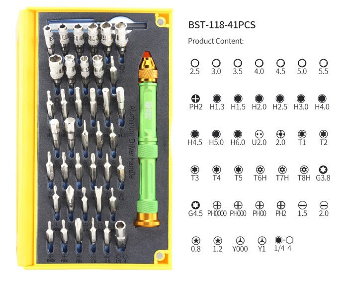 BEST σετ εργαλείων επισκευής κινητών BST-118 σε κασετίνα, 67τμχ - Image 7