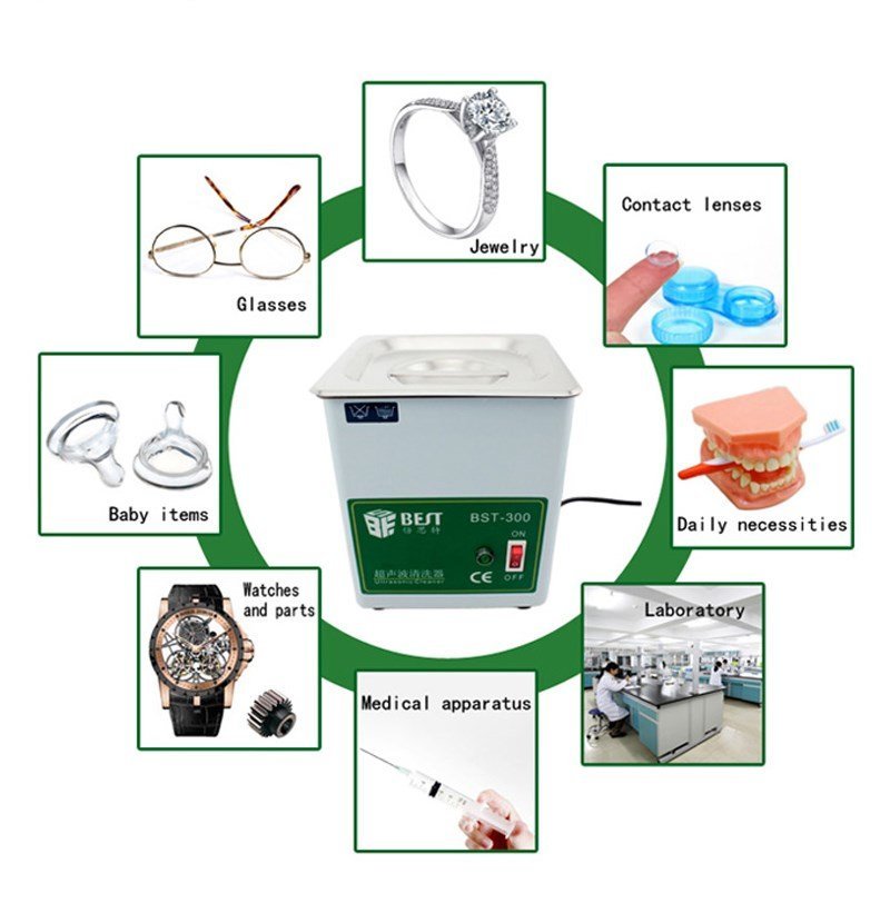 BEST Ultrasonic Cleaner BST-300, Stainless Steel, 50W - Image 2