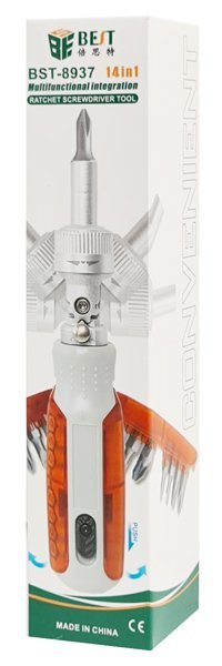 BEST κατσαβίδι χειρός BST-8937 με σετ μύτες, περιστρεφόμενο 180°, 14τμχ - Image 9