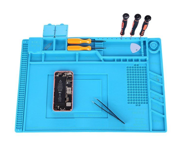 BEST βάση εργασίας S-160, αντιστατική, ελαστική, 30 x 45cm, μπλε - Image 2