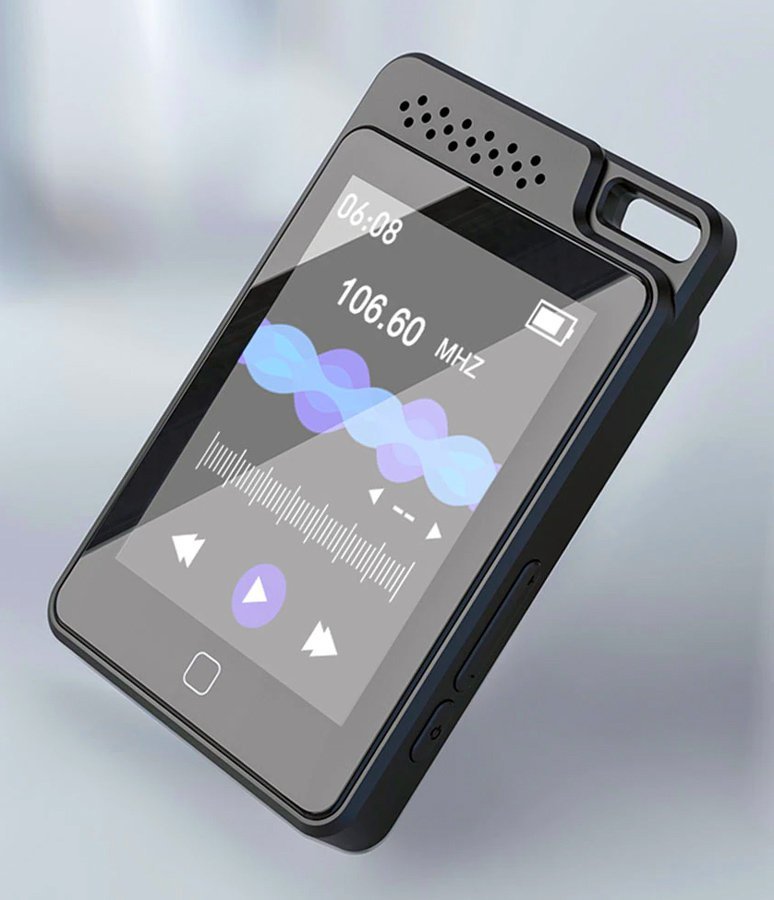 RUIZU MP3 player C1 με οθόνη αφής 2.4", 32GB, ελληνικό μενού, μαύρο - Image 2