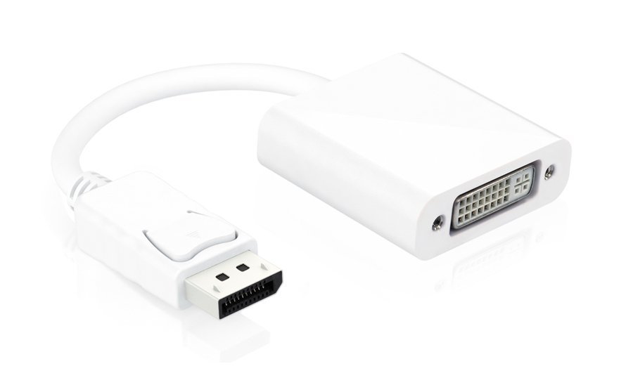 POWERTECH αντάπτορας DisplayPort σε DVI 24+5, 0.20m, λευκός