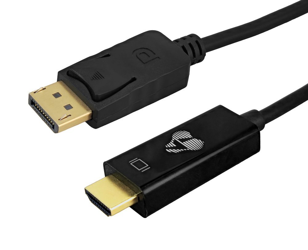 POWERTECH καλώδιο DisplayPort σε HDMI CAB-H182, 4K/30Hz, 21.6 Gbps, 1m, μαύρο