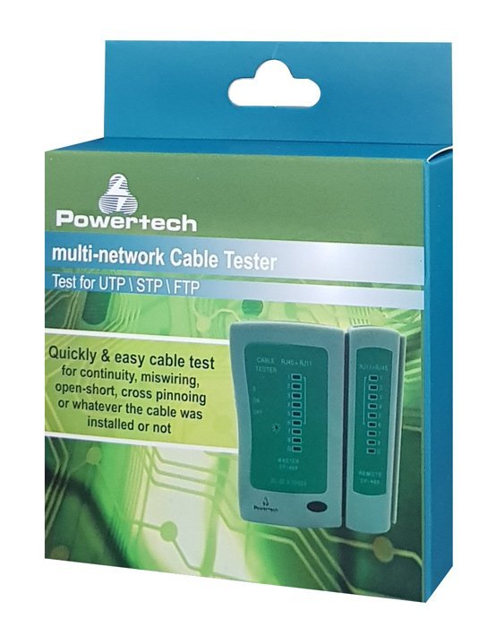 POWERTECH tester καλώδια δικτύου & τηλέφωνου CAB-N044 για RJ11/RJ12/RJ45 - Image 2