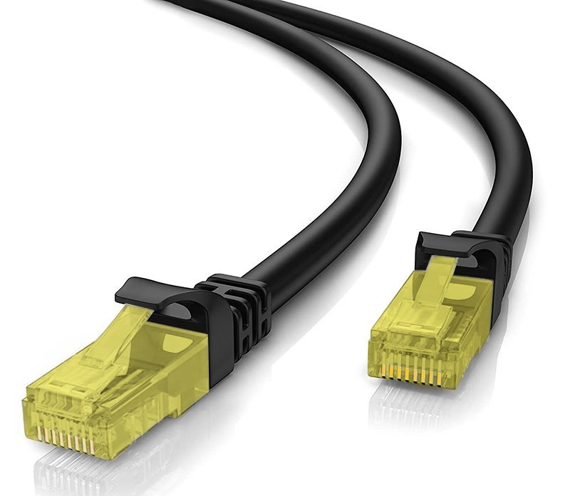 POWERTECH καλώδιο δικτύου CAB-N263, Cat 5e U/UTP, copper, 0.25m, μαύρο