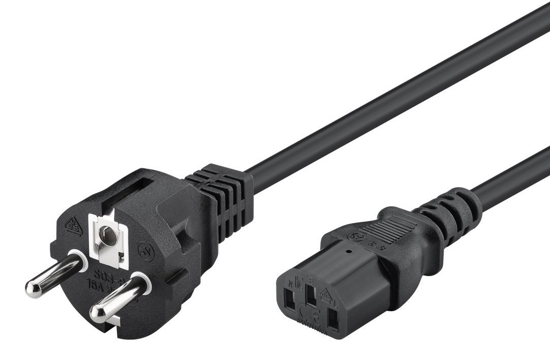 POWERTECH καλώδιο τροφοδοσίας CAB-P006, 3x 1mm², cooper, 1.5m, μαύρο