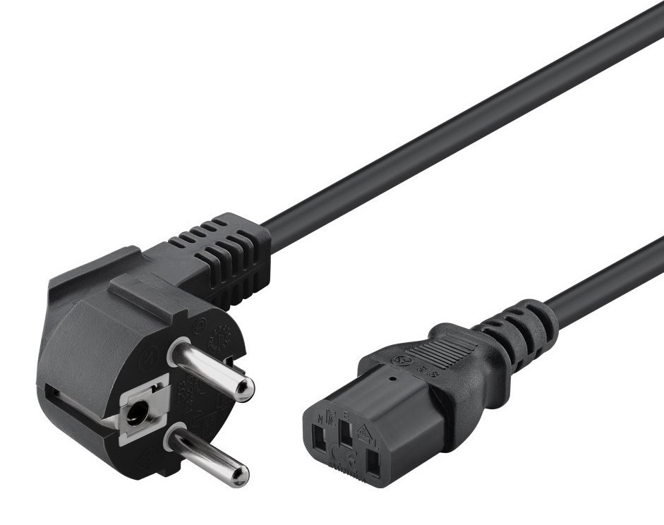 POWERTECH Καλώδιο τροφοδοσίας 3x 1mm² CAB-P014, μαύρο, 1.5m