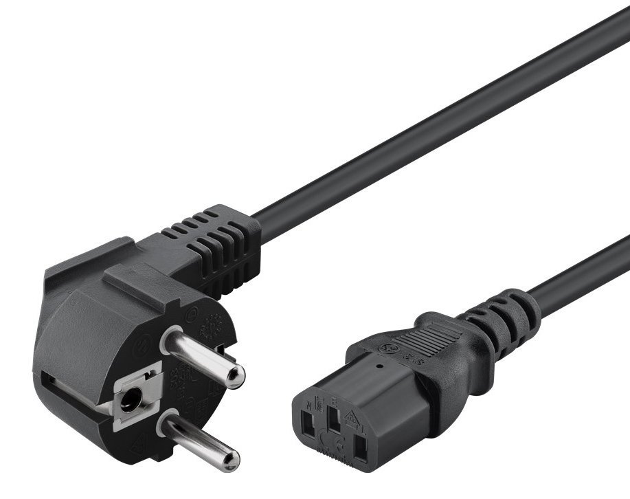 POWERTECH καλώδιο τροφοδοσίας CAB-P031, 3x 1mm², 3m, μαύρο