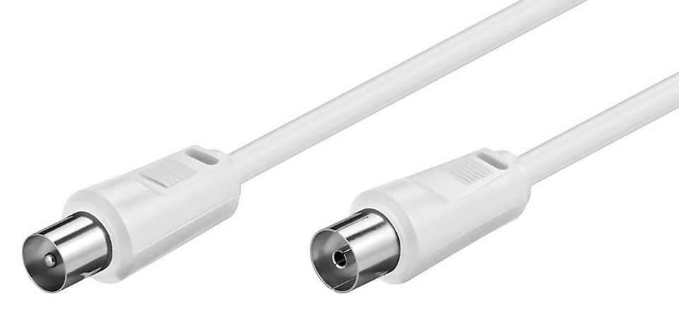 POWERTECH καλώδιο κεραίας RF αρσενικό - RF θηλυκό CAB-V016, λευκό, 3m