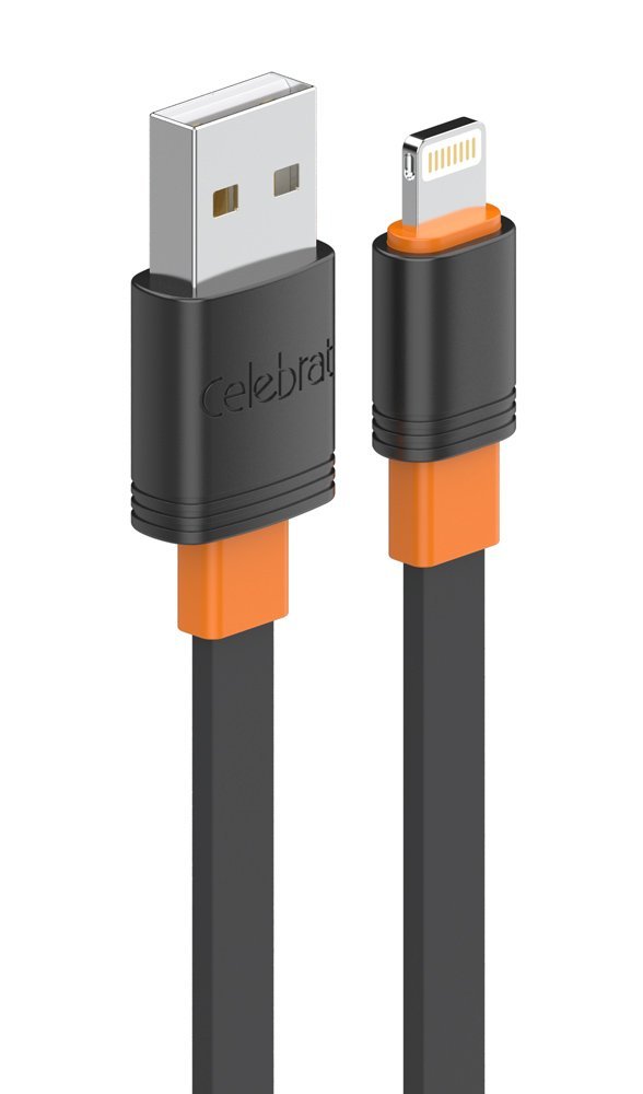 CELEBRAT καλώδιο Lightning σε USB CB-33L, flat, 2.4A, 1m, μαύρο