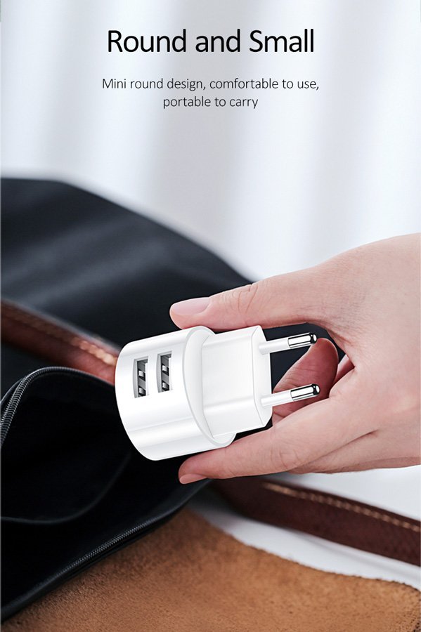 USAMS φορτιστής τοίχου T20, 2x USB, 2.1A, λευκός - Image 4