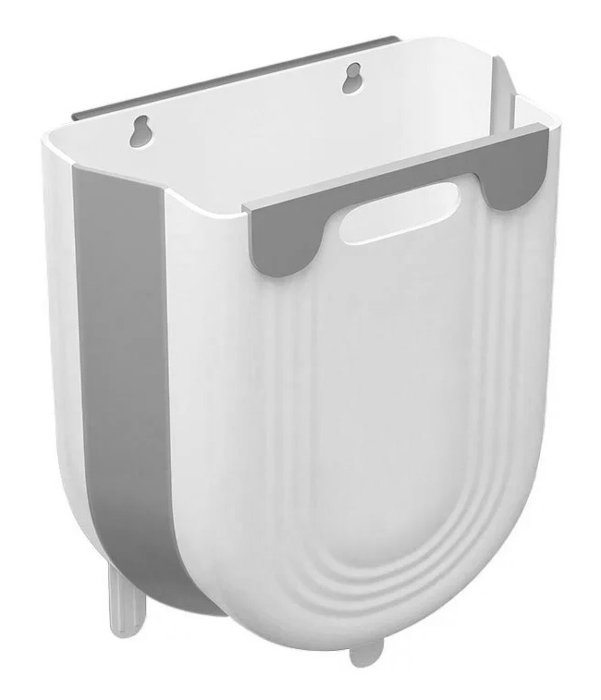 Πτυσσόμενος κάδος απορριμμάτων CLN-0052, 10L, 22.5x16.5x28.5cm, γκρι