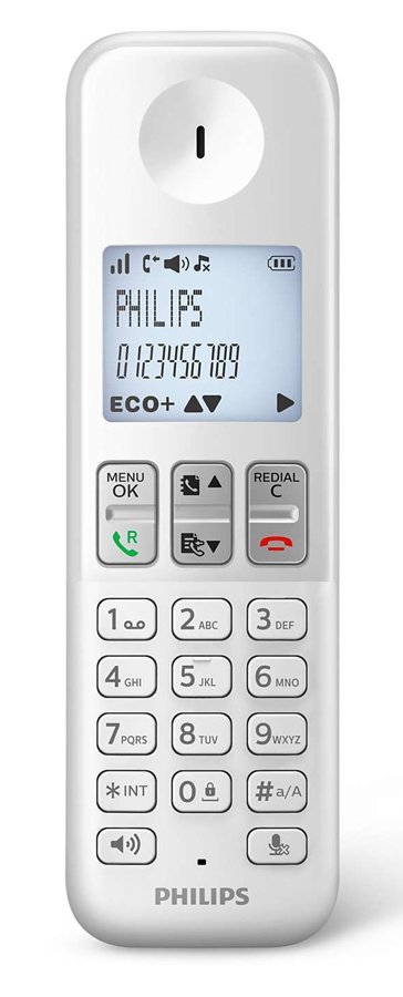 PHILIPS ασύρματο τηλέφωνο D2501S-34, με ελληνικό μενού, λευκό-μπλε - Image 2