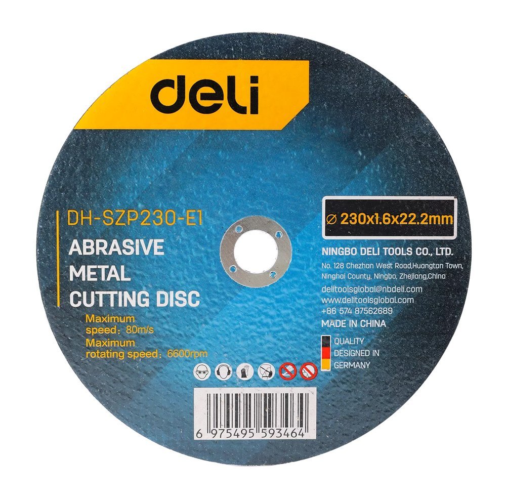 DELI δίσκος κοπής μετάλλου, 230mm, 6600rpm